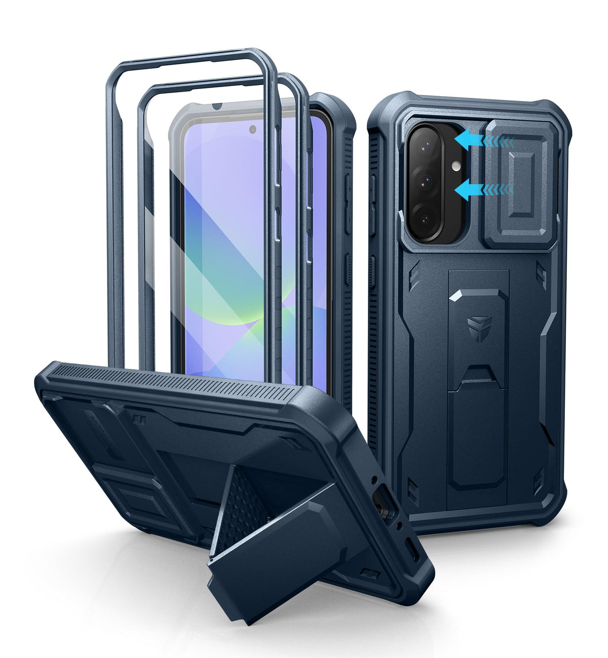 Shockproof phone case for Samsung Galaxy A35-5G with screen protector, 6.6-inch screen.