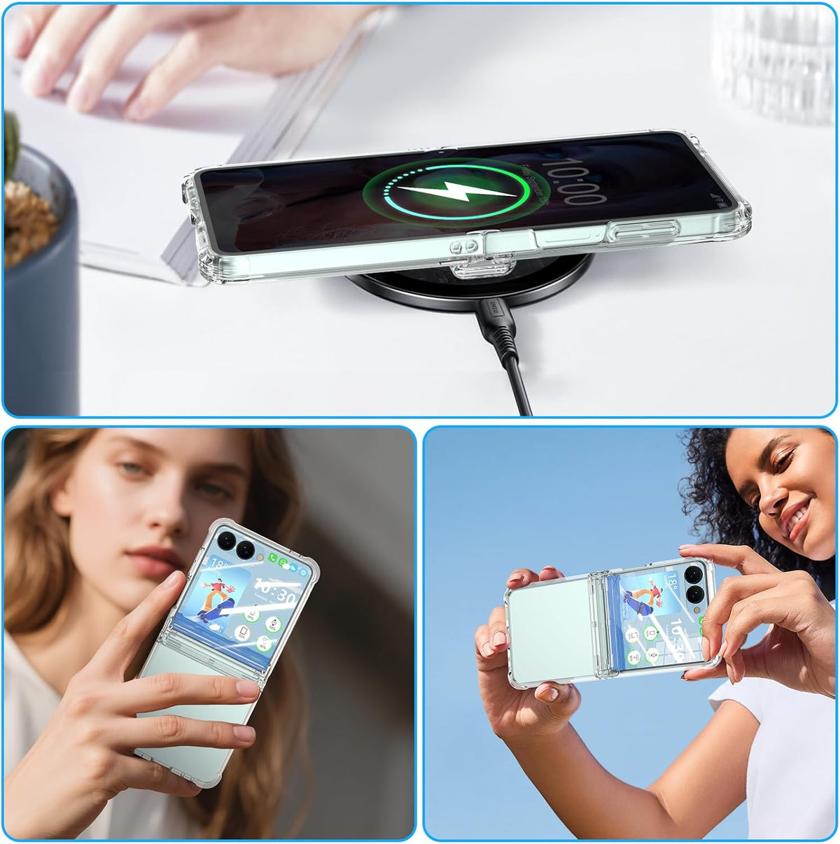 Shockproof transparent phone case for Samsung Galaxy Z Flip 7