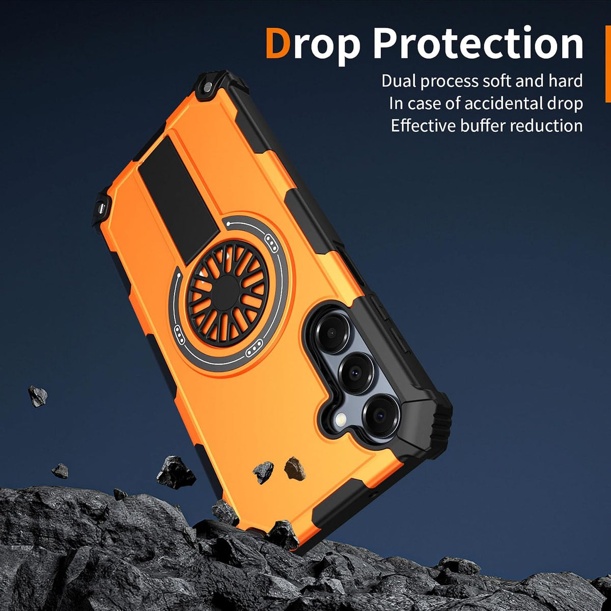 Military-grade magnetic protective case for Galaxy A17 5G with screen