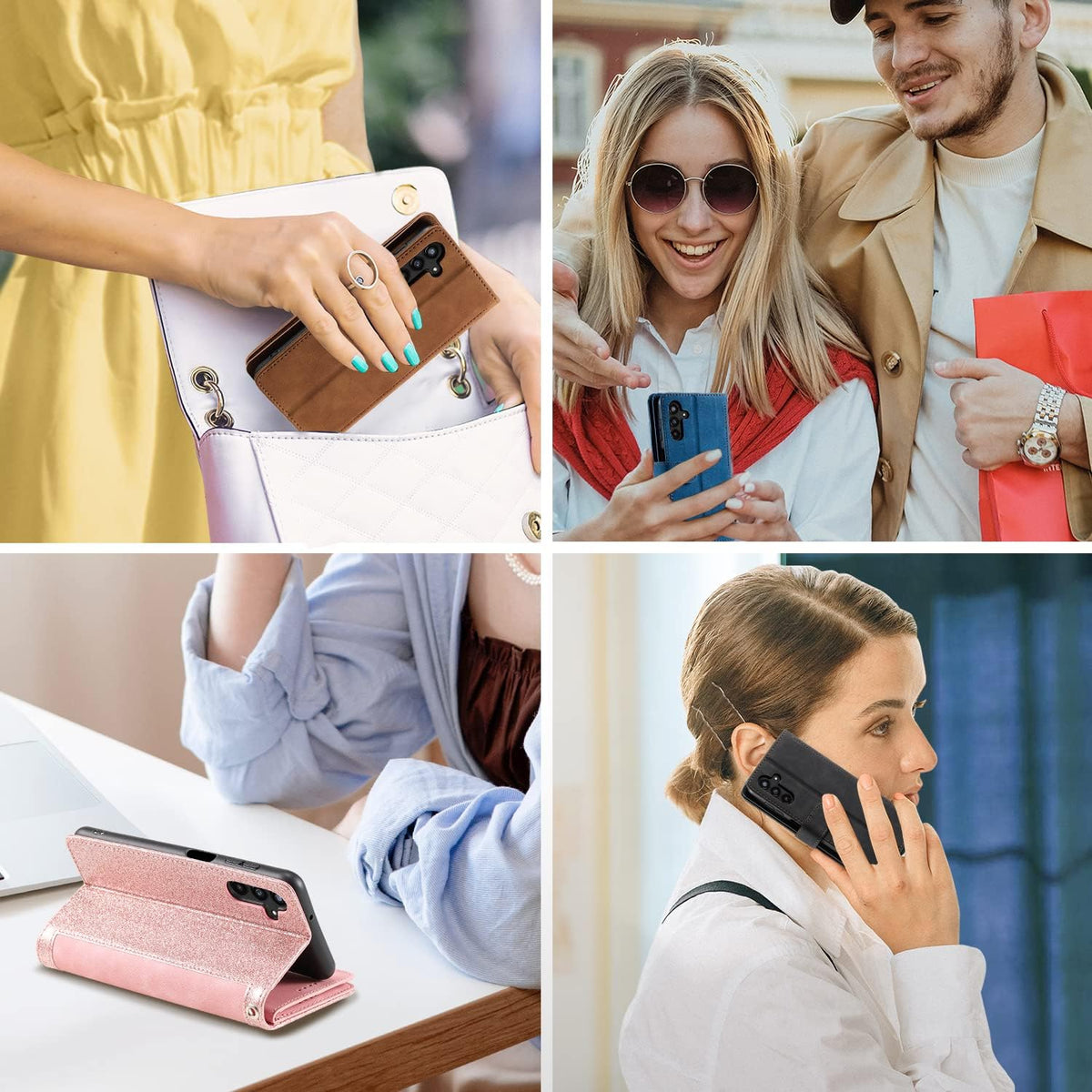 Leather phone case for Samsung Galaxy A35 5G