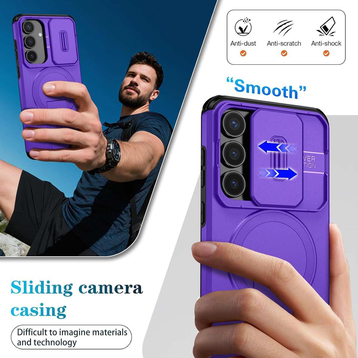 Phone cases for Samsung Galaxy S24 Plus/S25 Plus, MagSafe compatible