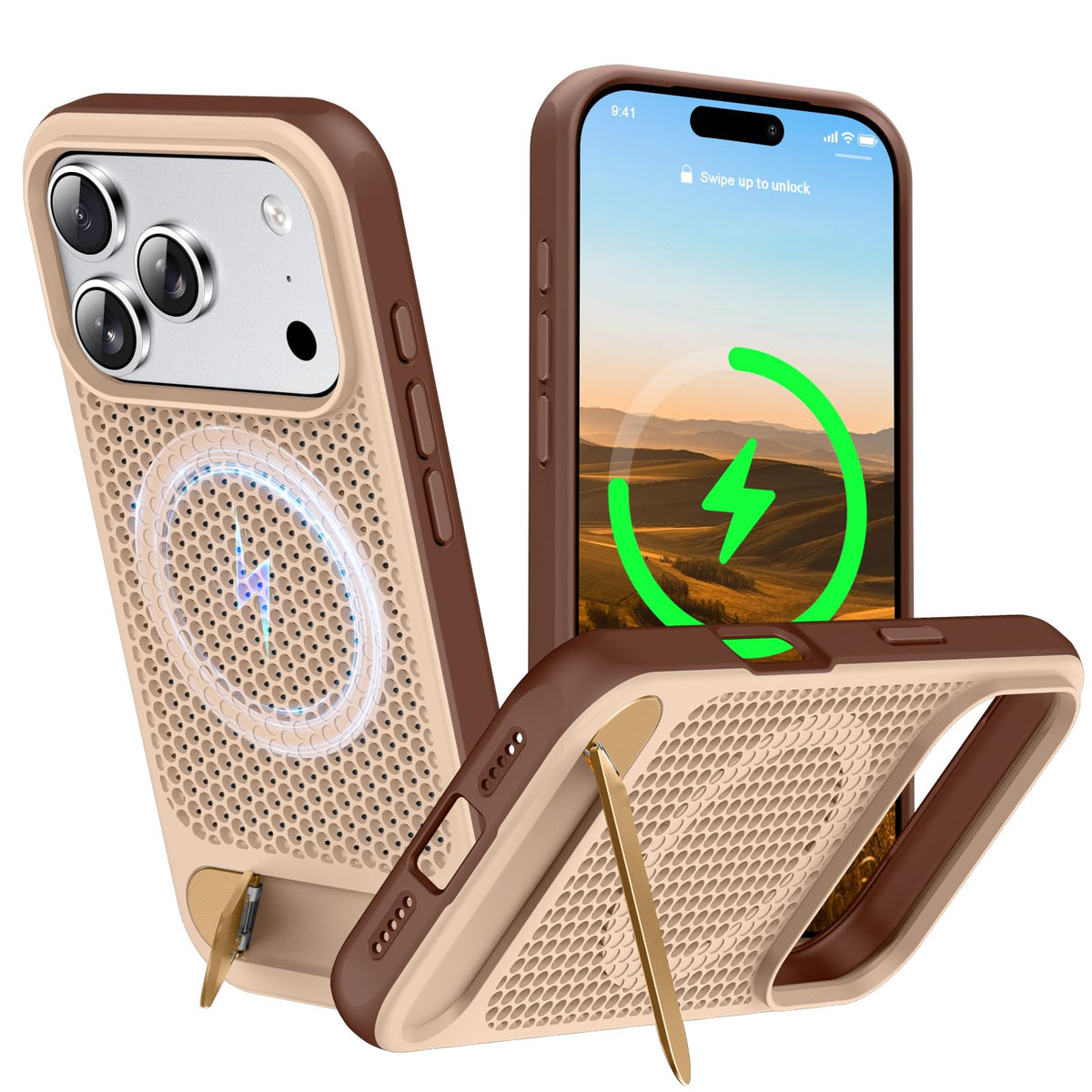 MagSafe Thermal Kickstand Phone Case for iPhone 17 Pro Max