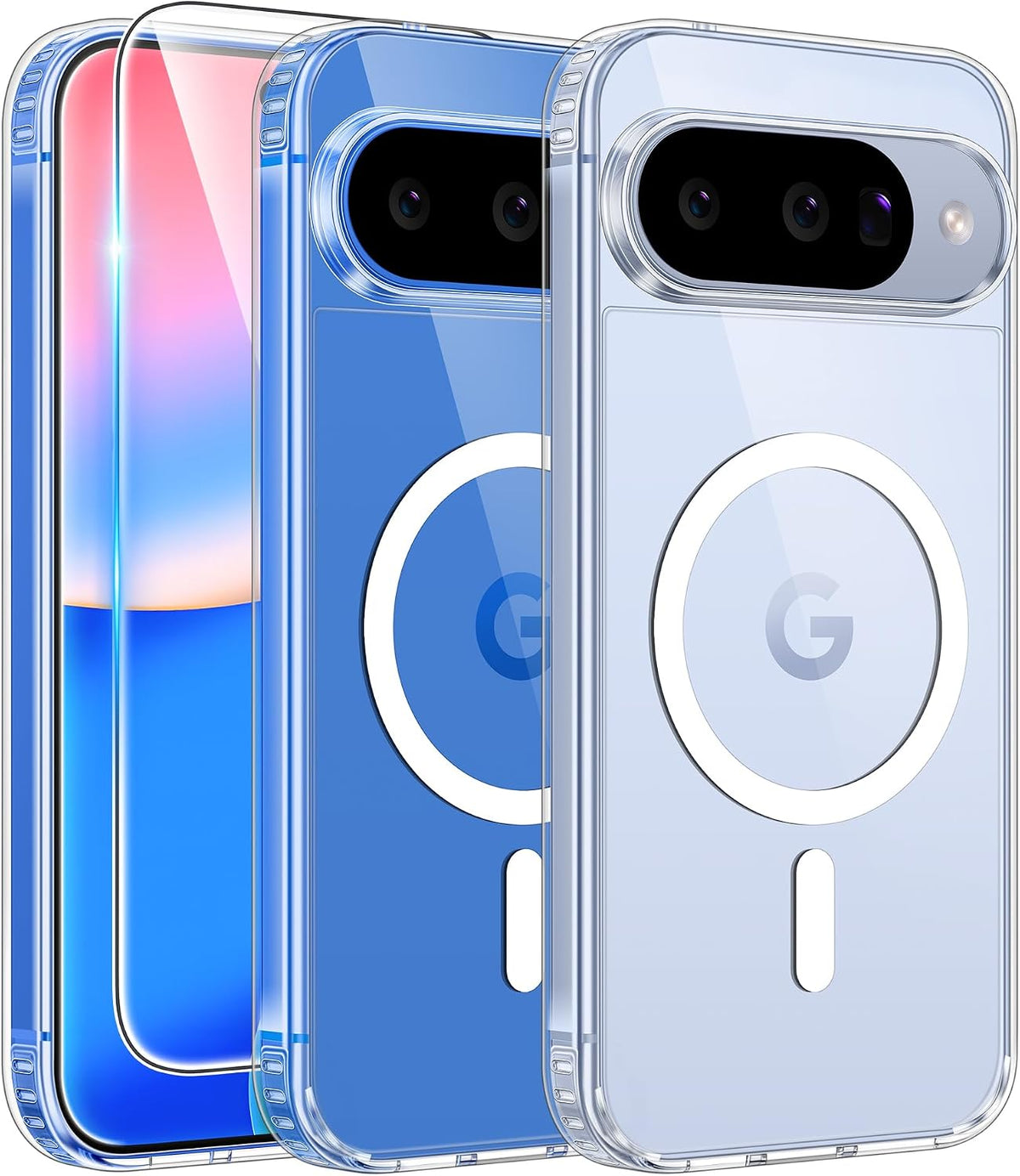 MagSafe clear phone case with screen protector for Google Pixel 10/10 Pro