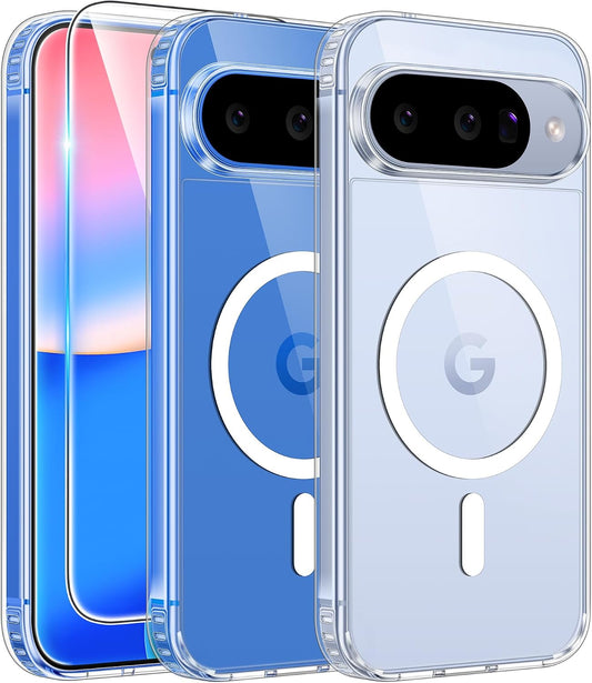 MagSafe clear phone case with screen protector for Google Pixel 10/10 Pro
