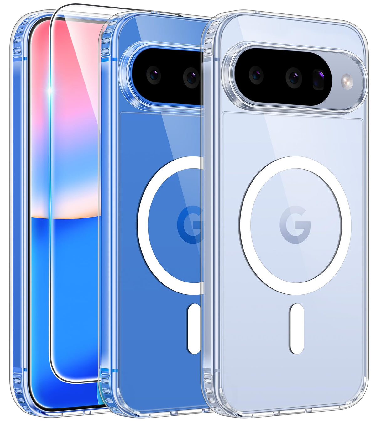MagSafe clear phone case with screen protector for Google Pixel 10/10 Pro