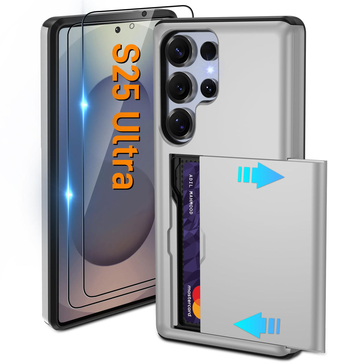 PC+silicone phone case with SIM card slot for Samsung Galaxy A56 5G