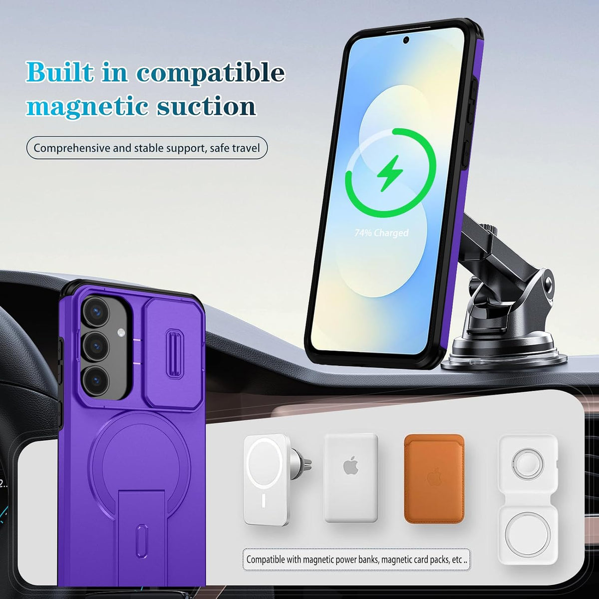 Phone cases for Samsung Galaxy S24 Plus/S25 Plus, MagSafe compatible