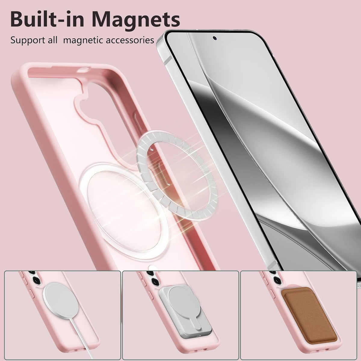 Shockproof phone case for Samsung Galaxy S24/S25, compatible with Magsafe