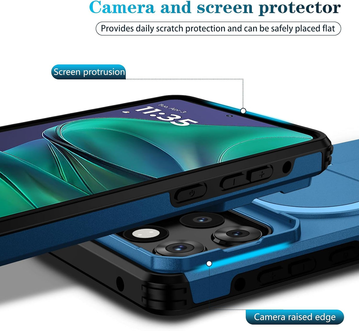 Magnetic shockproof phone case for Moto G Stylus 2025 (6.7-inch).