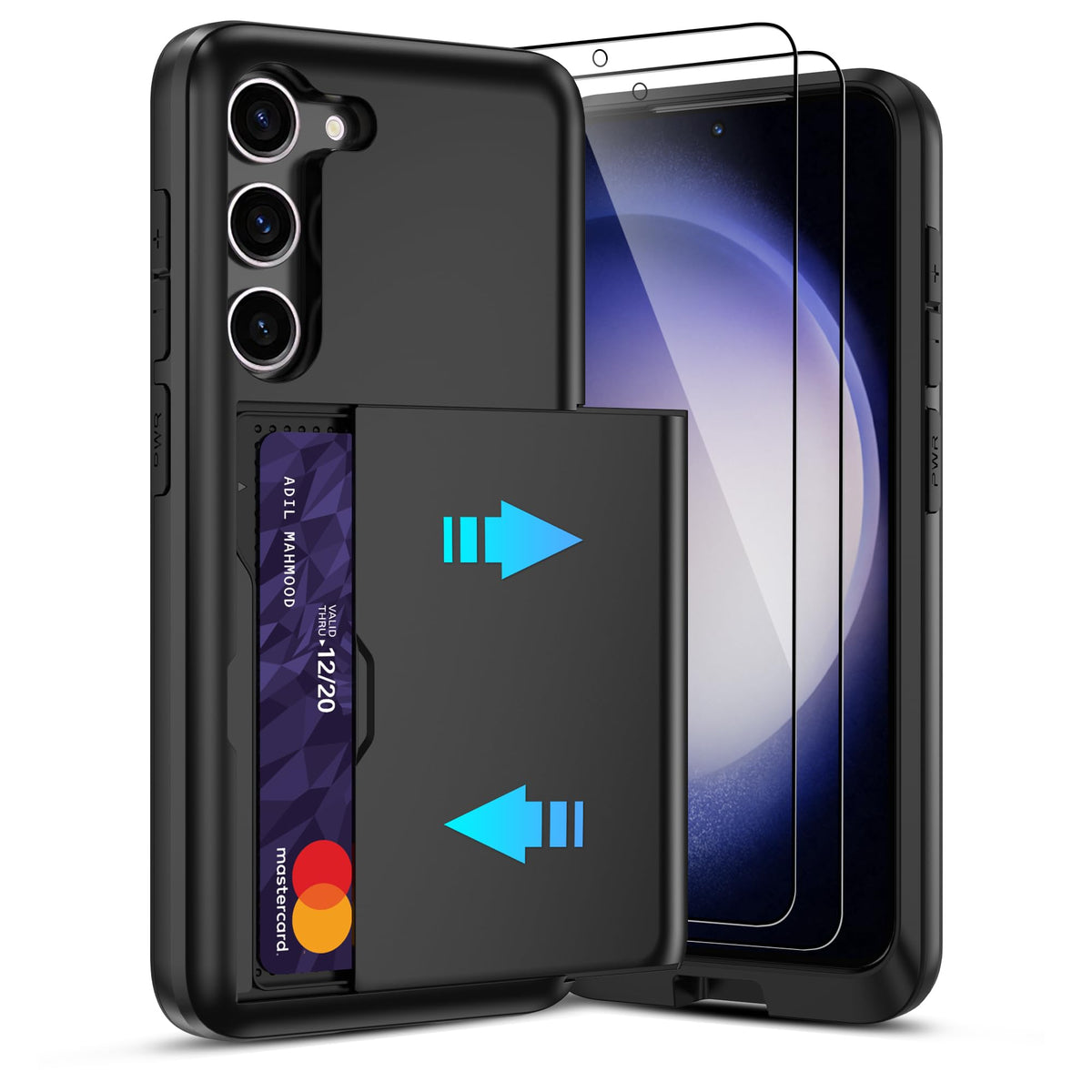 PC+silicone phone case with SIM card slot for Samsung Galaxy A56 5G