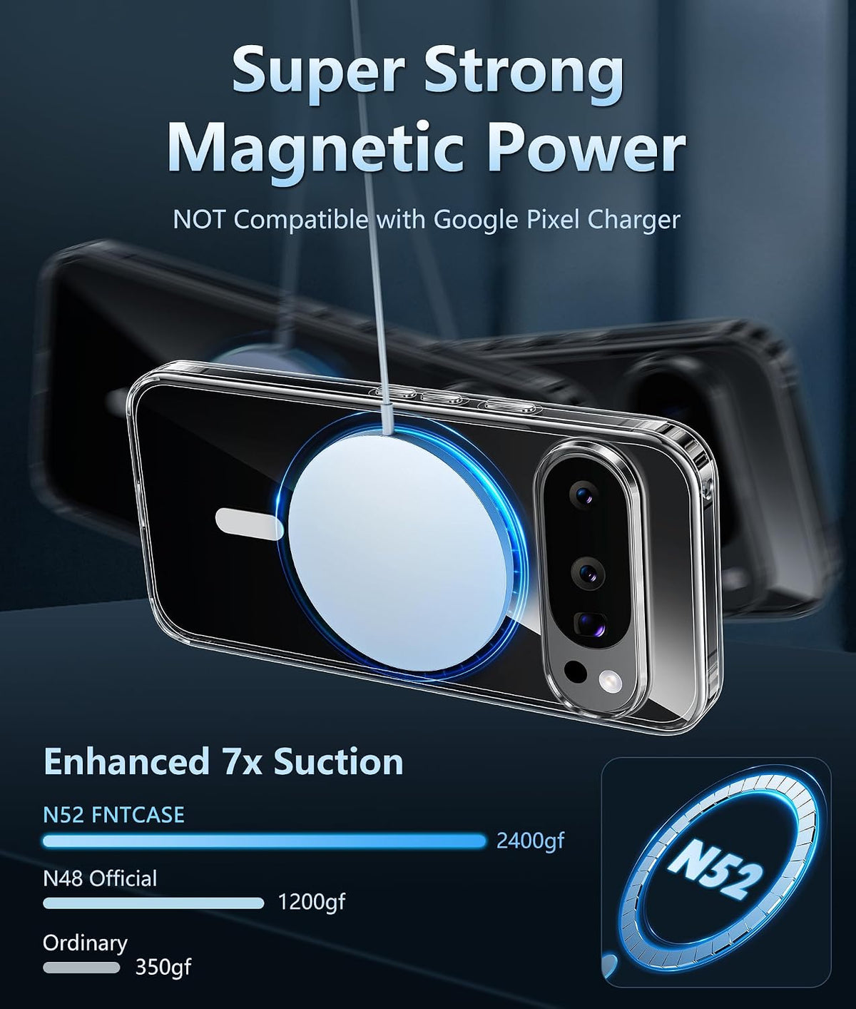MagSafe clear phone case with screen protector for Google Pixel 10/10 Pro