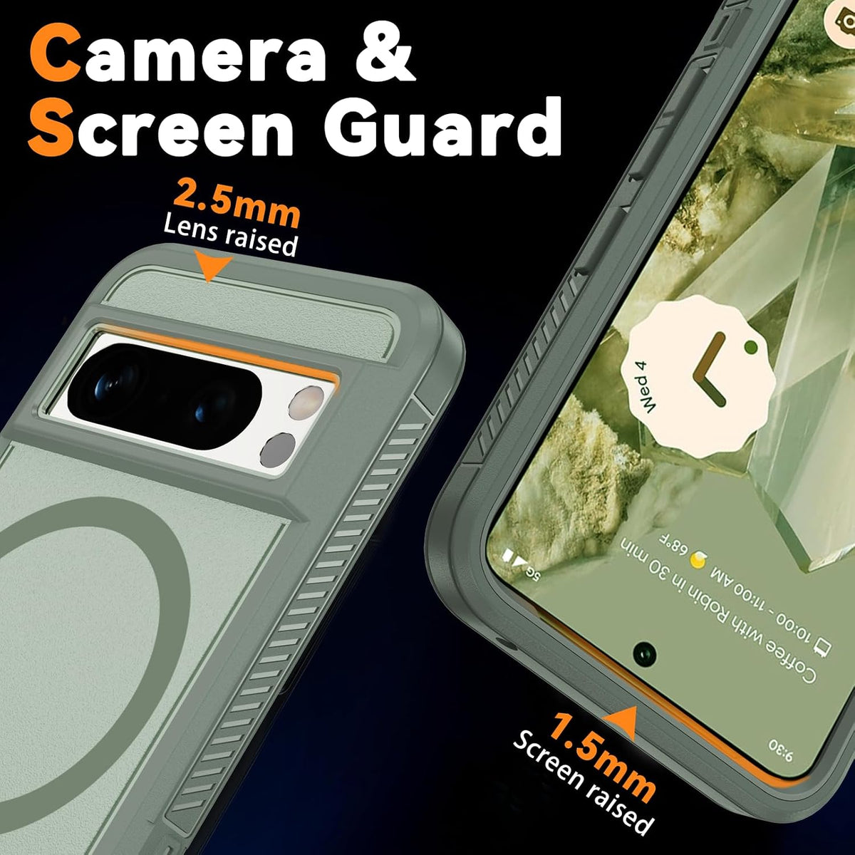 MagSafe Shockproof phone case for Google Pixel 8 Pro plus a screen pr