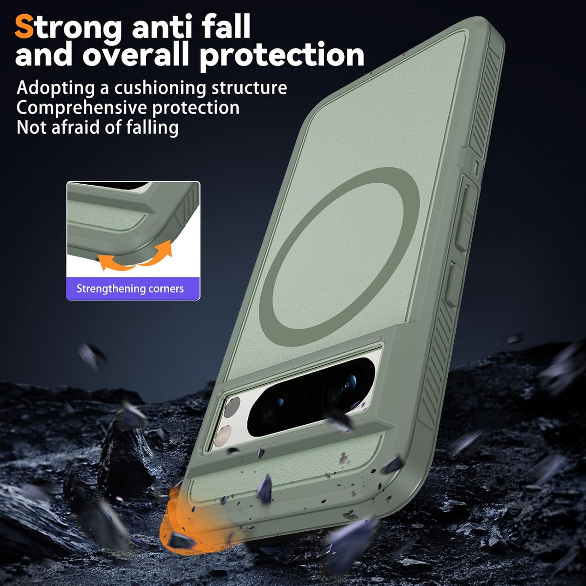 MagSafe Shockproof phone case for Google Pixel 8 Pro plus a screen pr