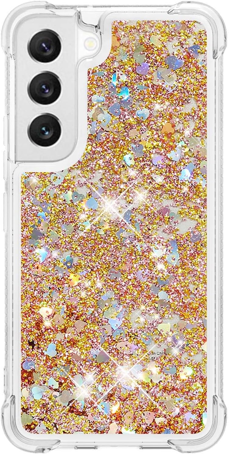 Glitter Transparent TPU Phone Case For Samsung Galaxy S23 Plus 