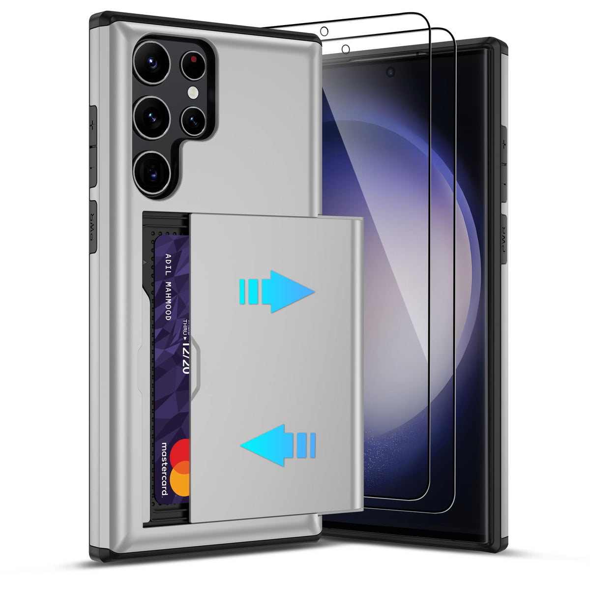 PC+silicone phone case with SIM card slot for Samsung Galaxy A56 5G