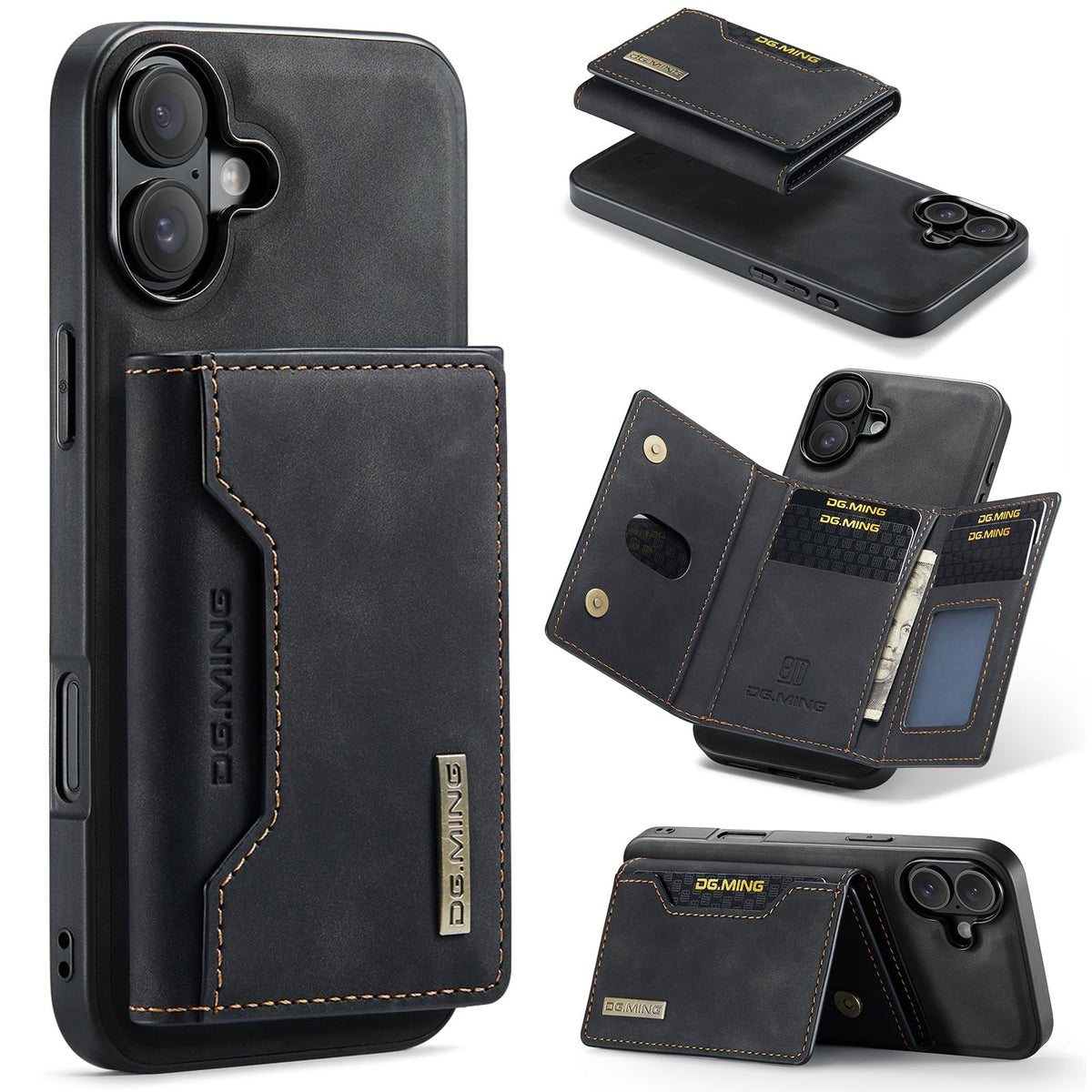 Leather phone case with card slot for iPhone 17 Pro Max