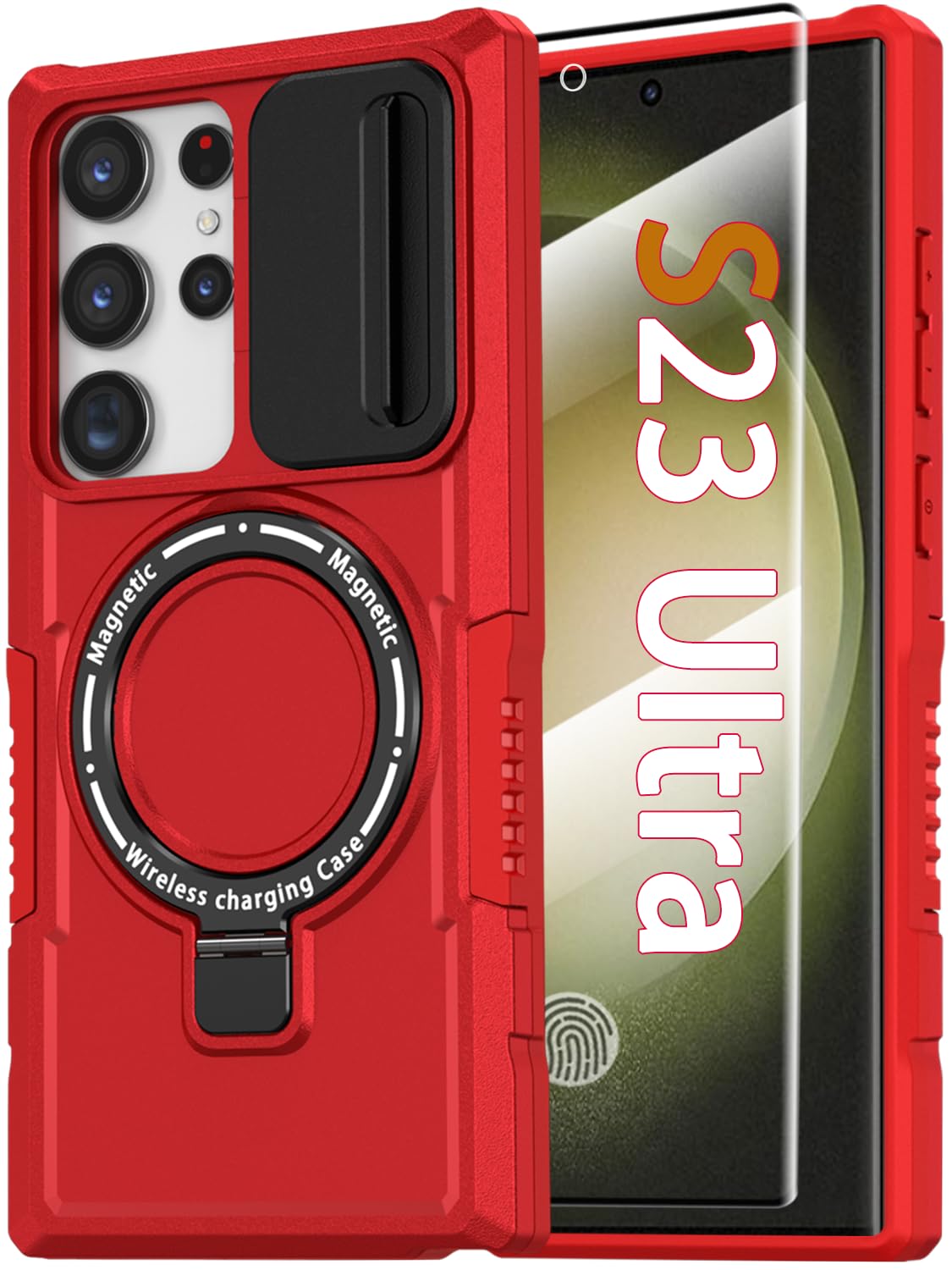 PC+TPU shockproof phone case for Samsung Galaxy S21 FE, includes 2 sc