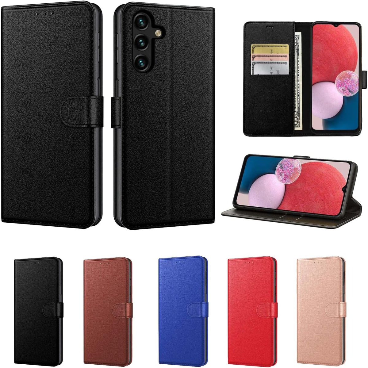 Luxury genuine leather phone case for Samsung Galaxy A14 5G / A14 4G