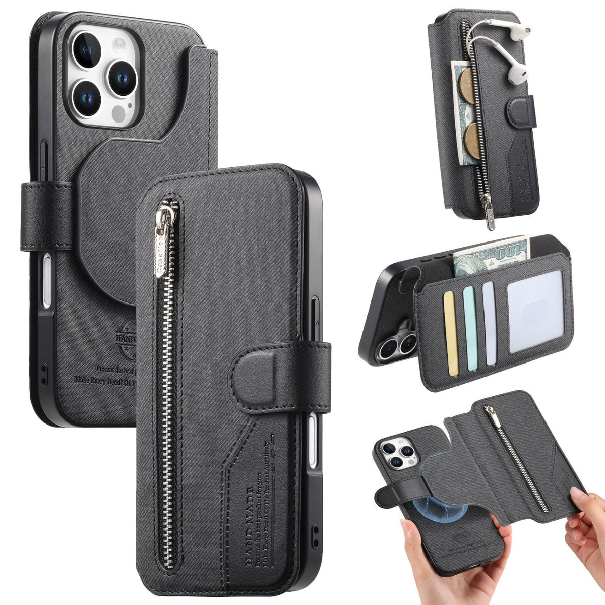 2-in-1 magnetic detachable  phone case for iPhone 13  RFID shielding
