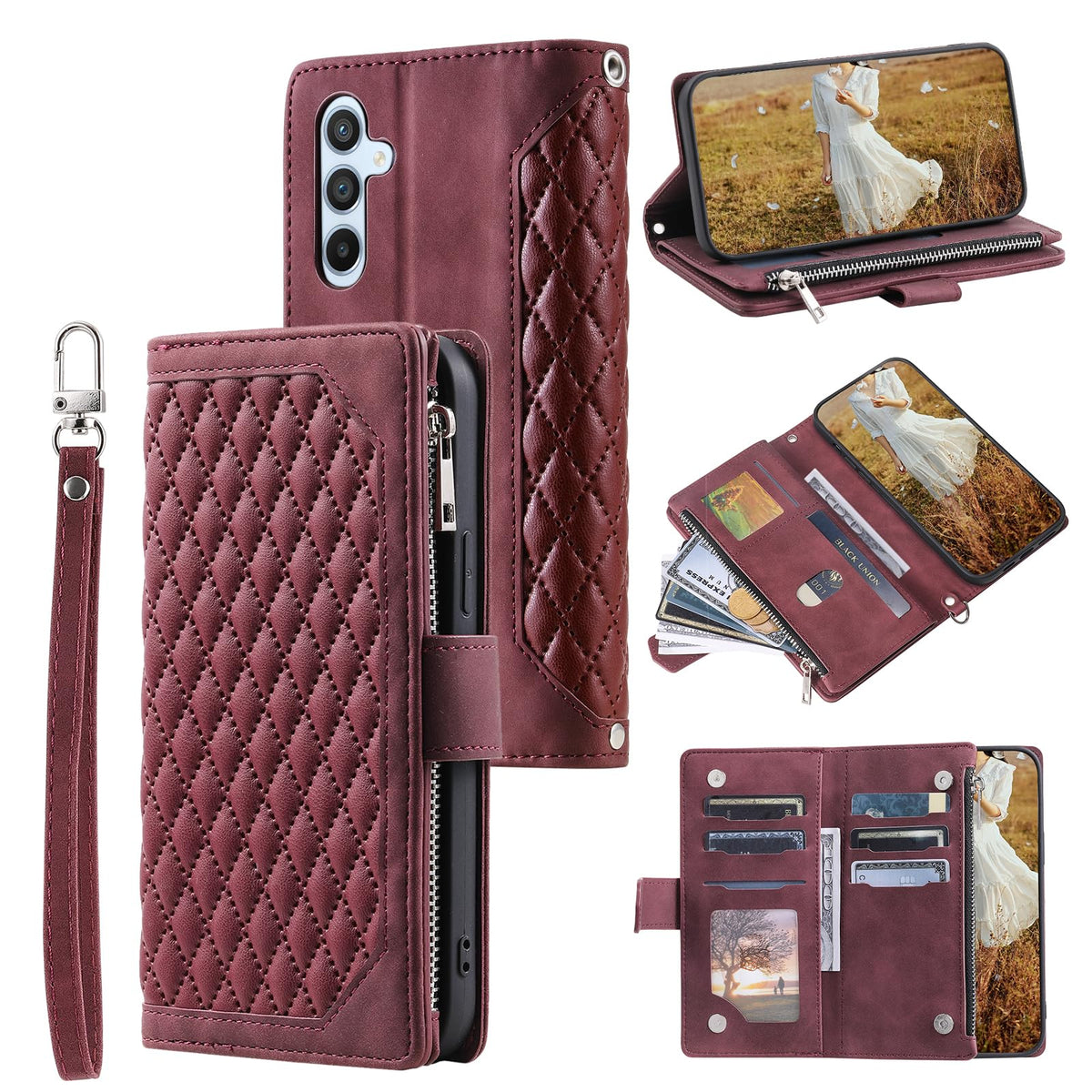 Leather phone case for Samsung Galaxy A15 4G/5G