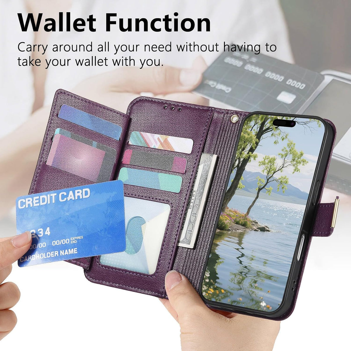 PU leather wallet-style phone case for Samsung Galaxy A17/A16 5G