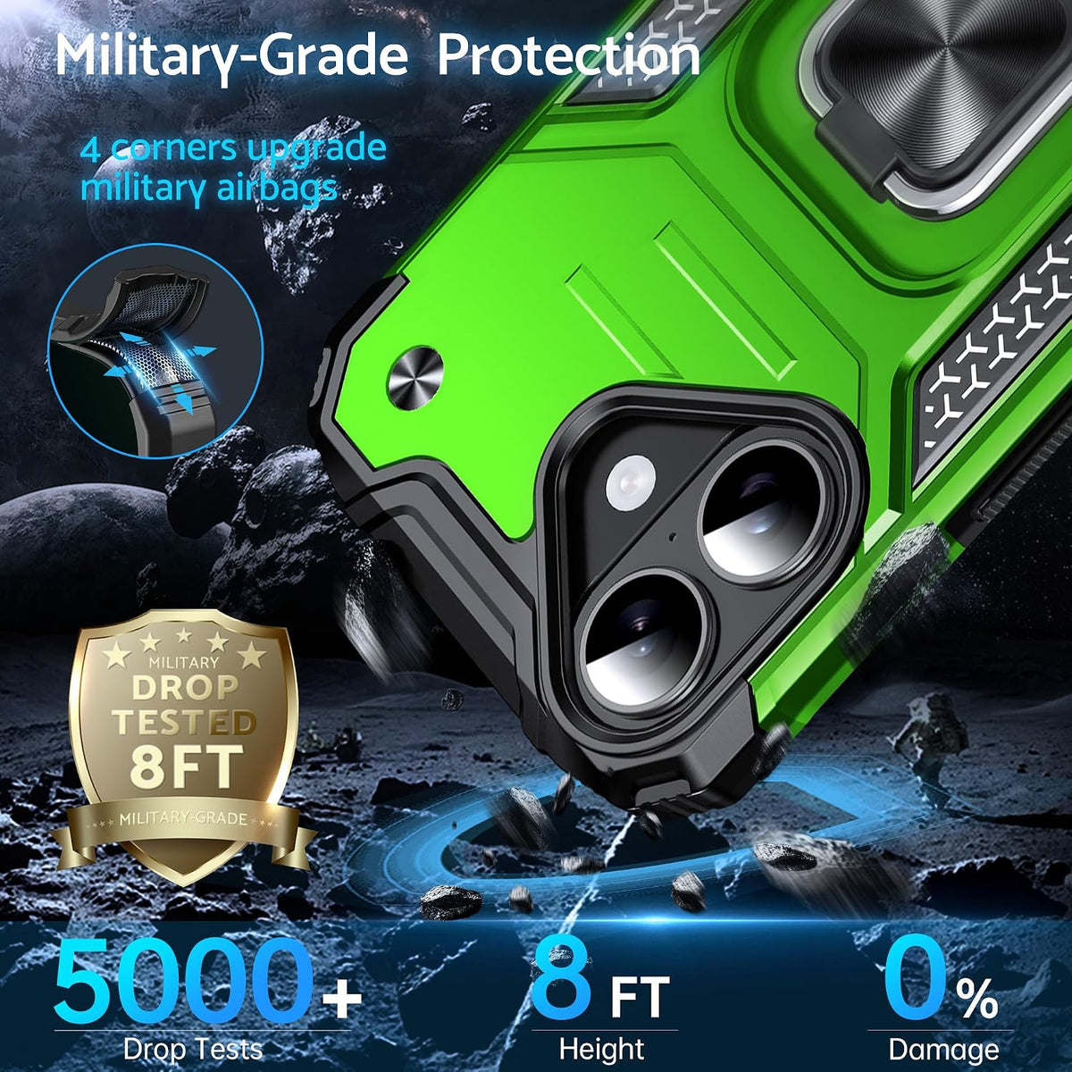 Military-grade shockproof phone case for iPhone 17