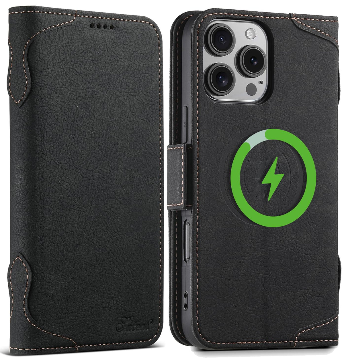Magnetic PU TPU  Phone Case iPhone 15 Pro Max | MagSafe Shockproof