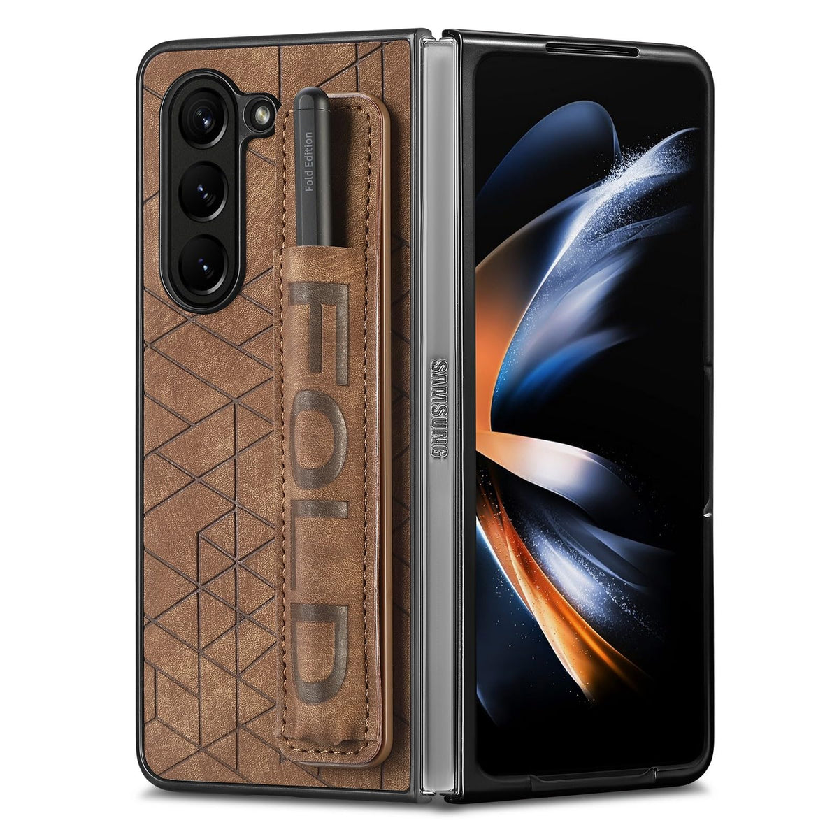 Genuine leather Shockproof phone case for Galaxy Z Fold 6