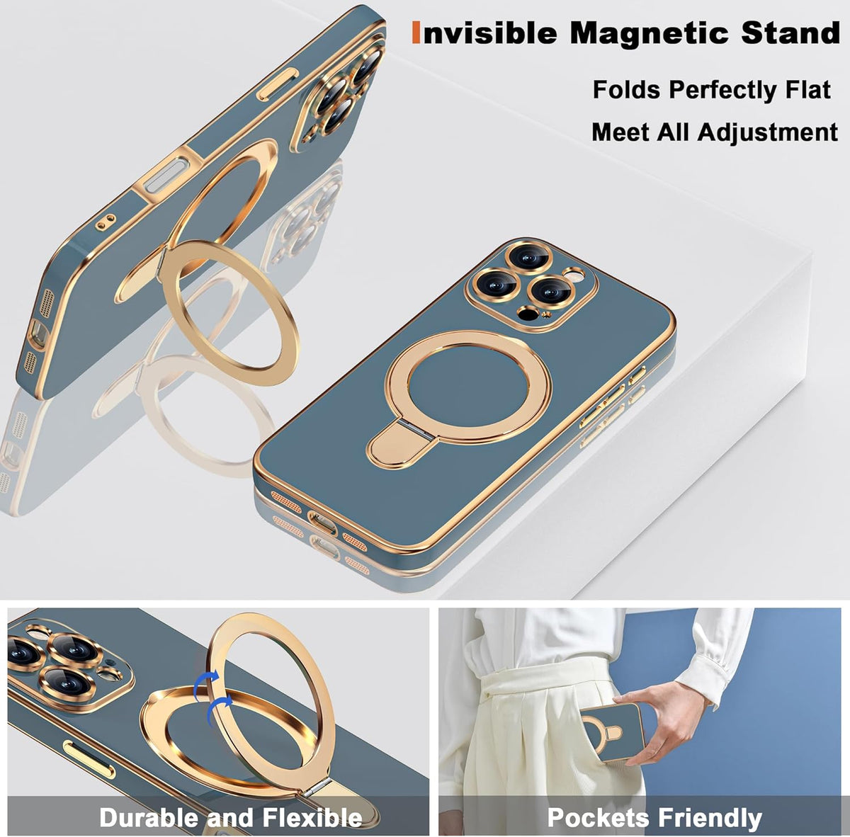 Magnetic [MagnSafe Compatible] Soft Electroplated Phone Case for iPhone 16 Pro