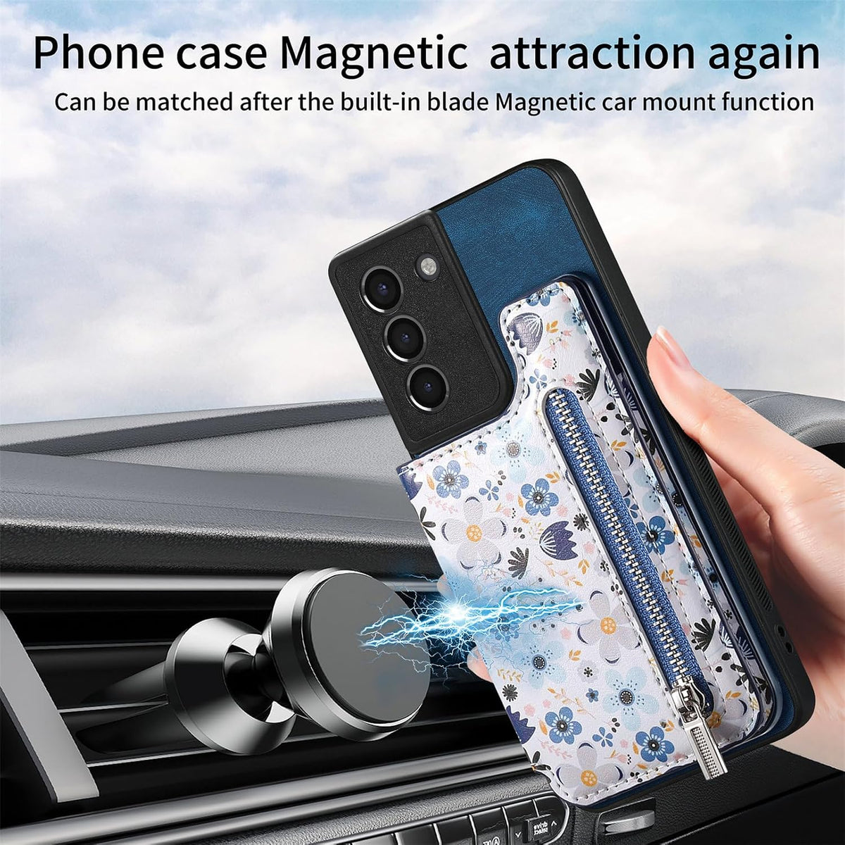 TPU+PC leather phone case, suitable for Samsung Galaxy S21 5G screen 