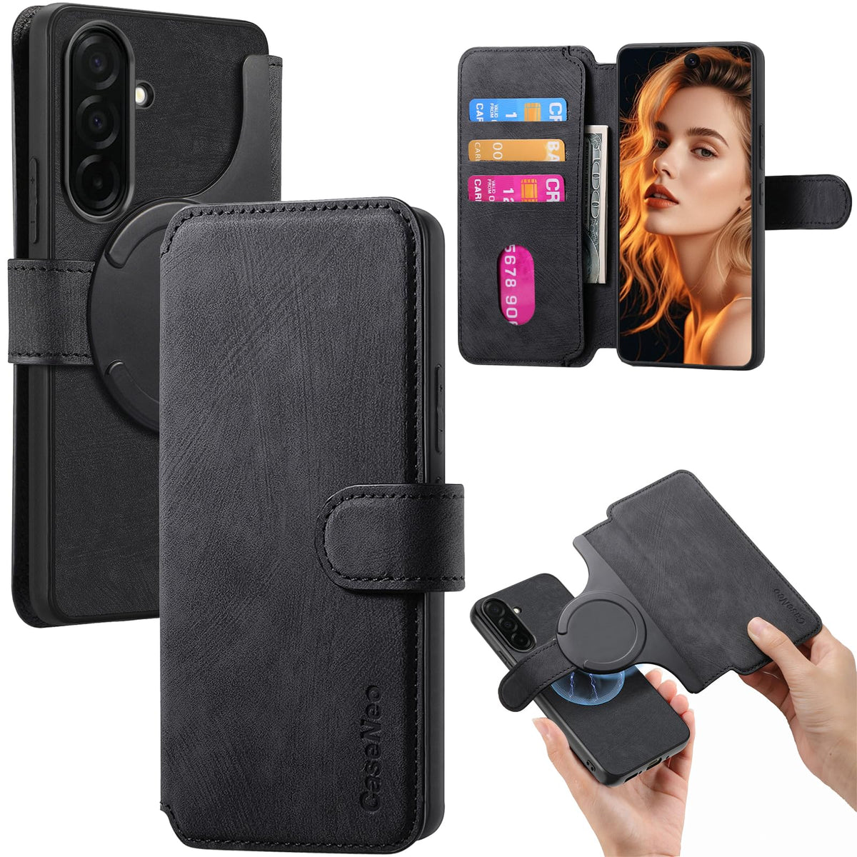 MagSafe Shockproof RFID Wallet Phone Case for Samsung Galaxy S24 Plus