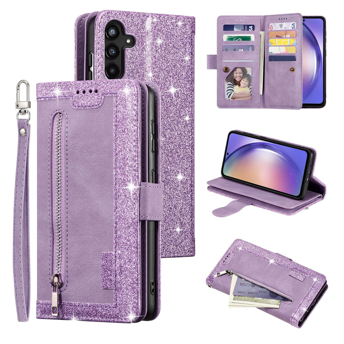 Wallet-style leather phone case for Samsung Galaxy S26 Ultra, retro style