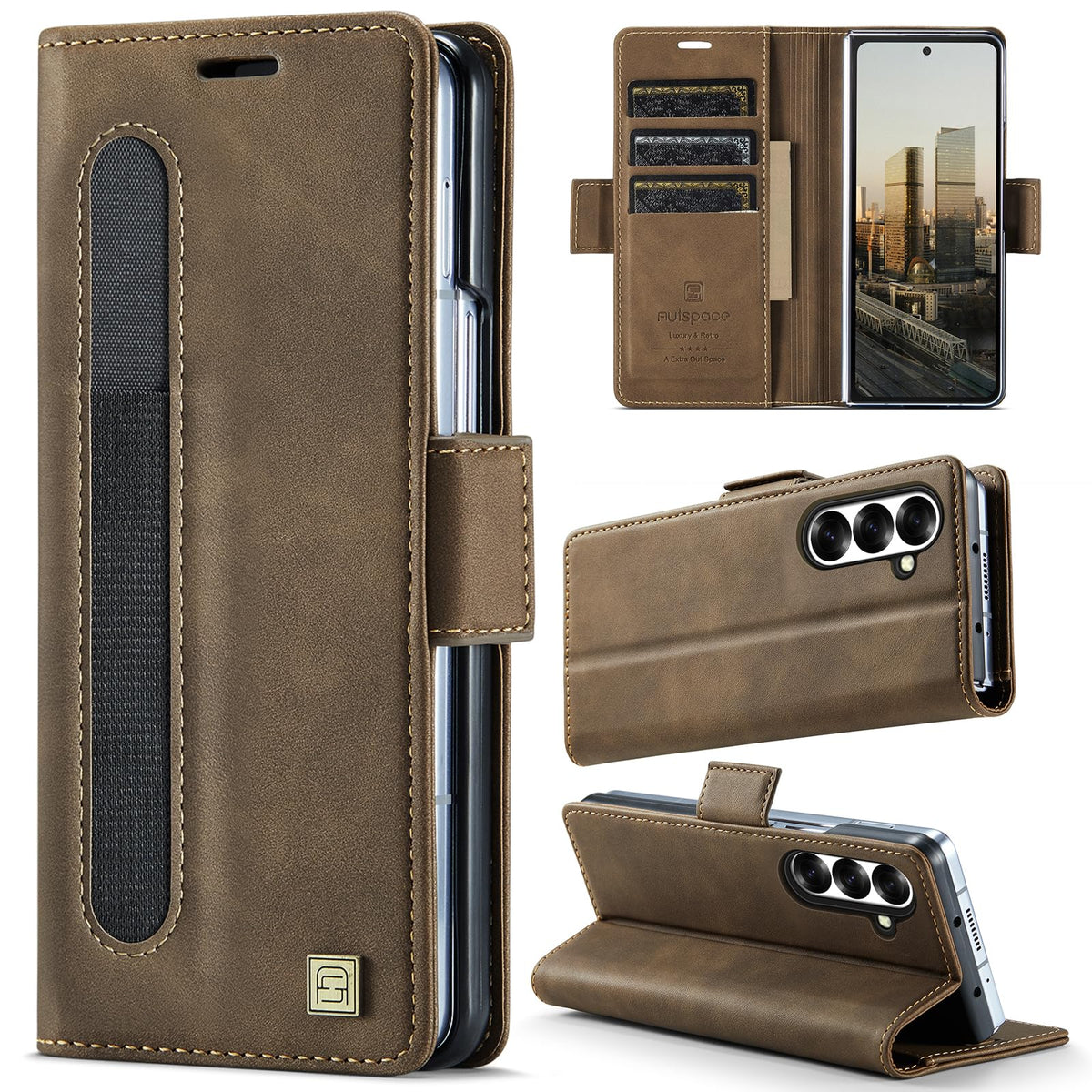 PU Leather Wallet phone case for Samsung Galaxy Z Fold 6  Stand
