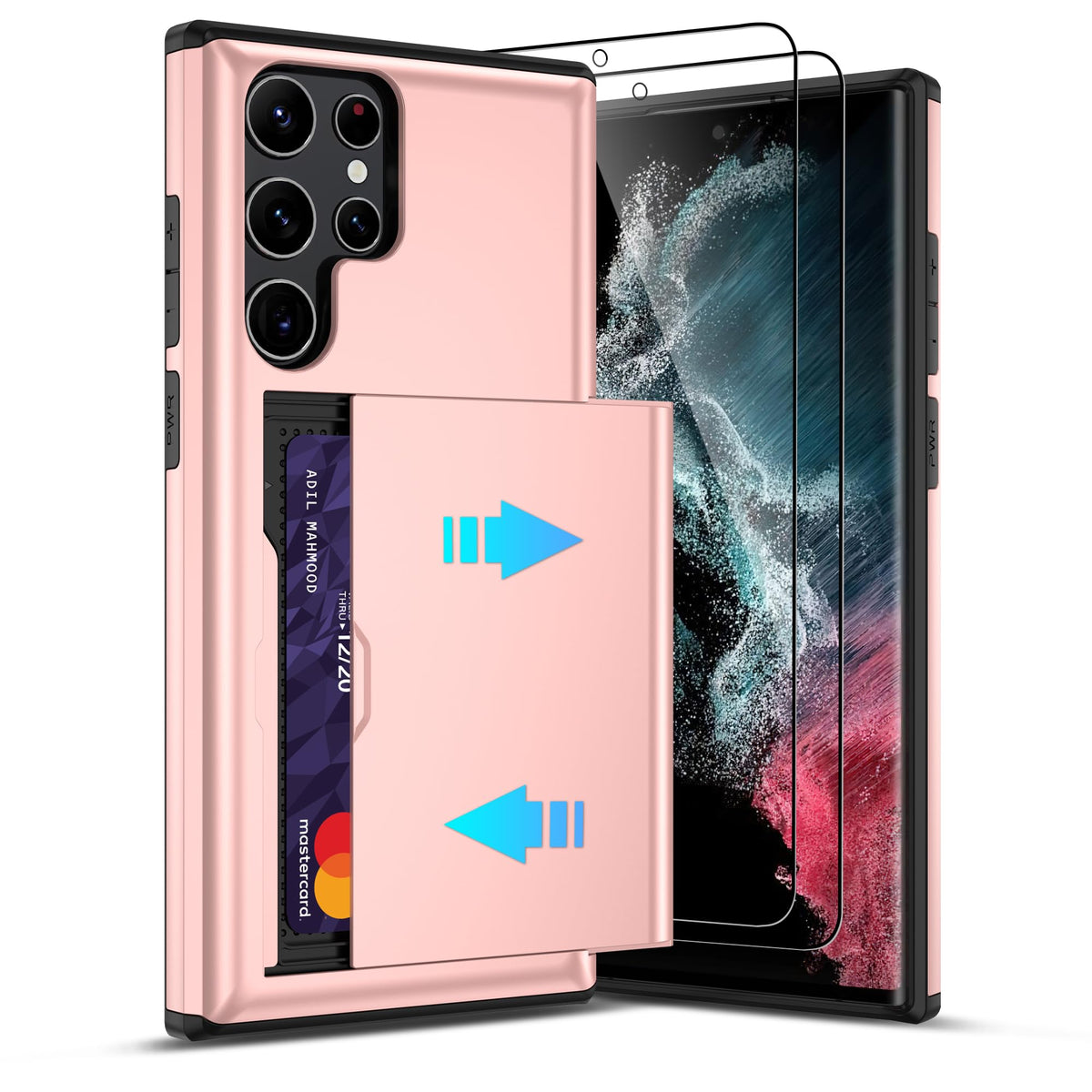 PC+silicone phone case with SIM card slot for Samsung Galaxy A56 5G
