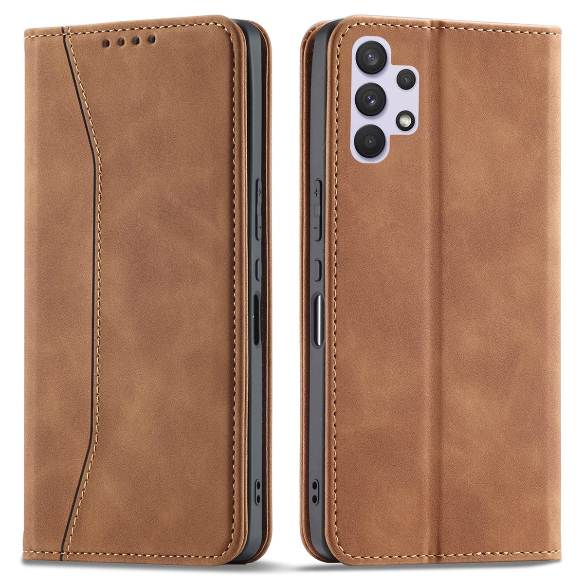 Magnetic genuine leather phone case for Samsung Galaxy S6