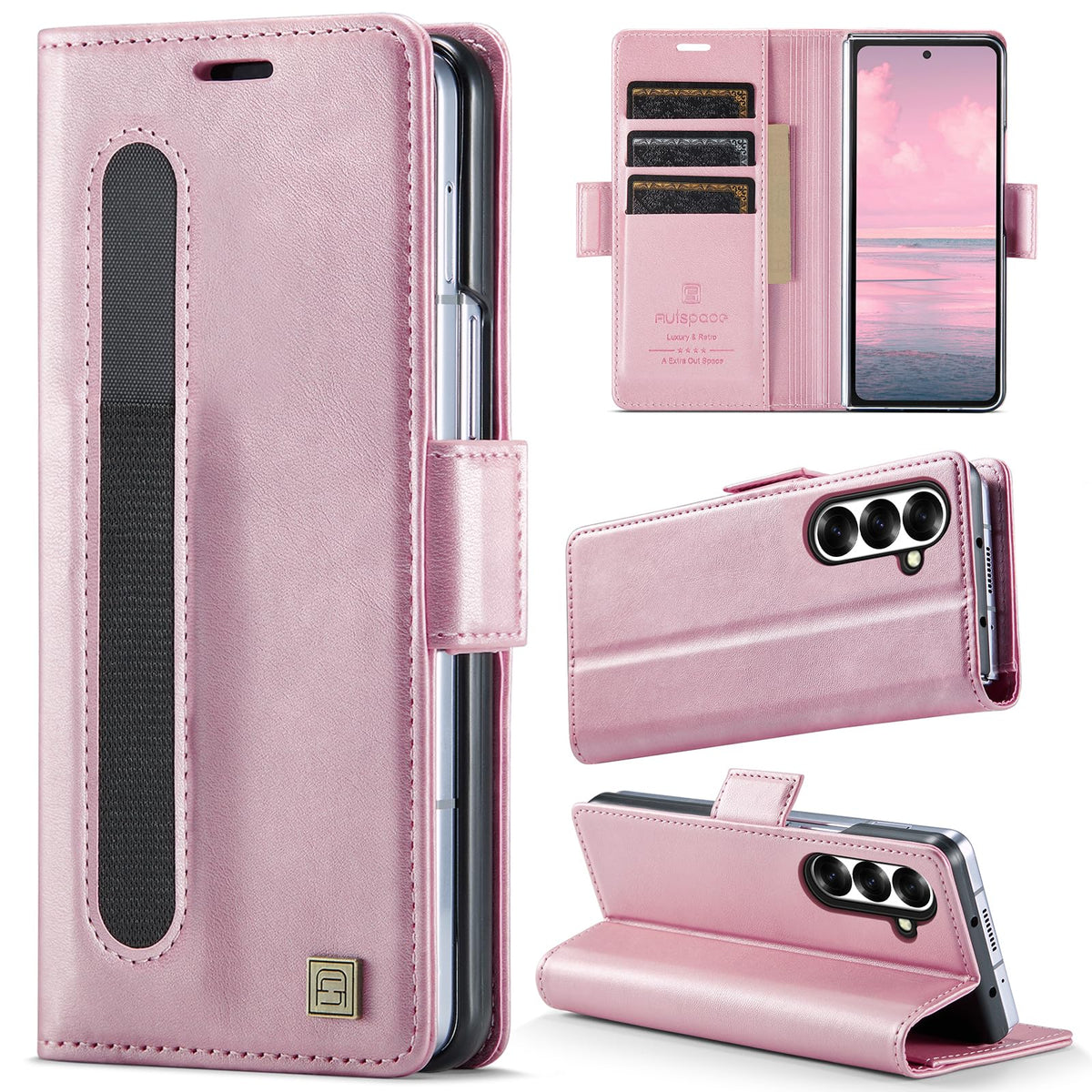 PU Leather Wallet phone case for Samsung Galaxy Z Fold 6  Stand