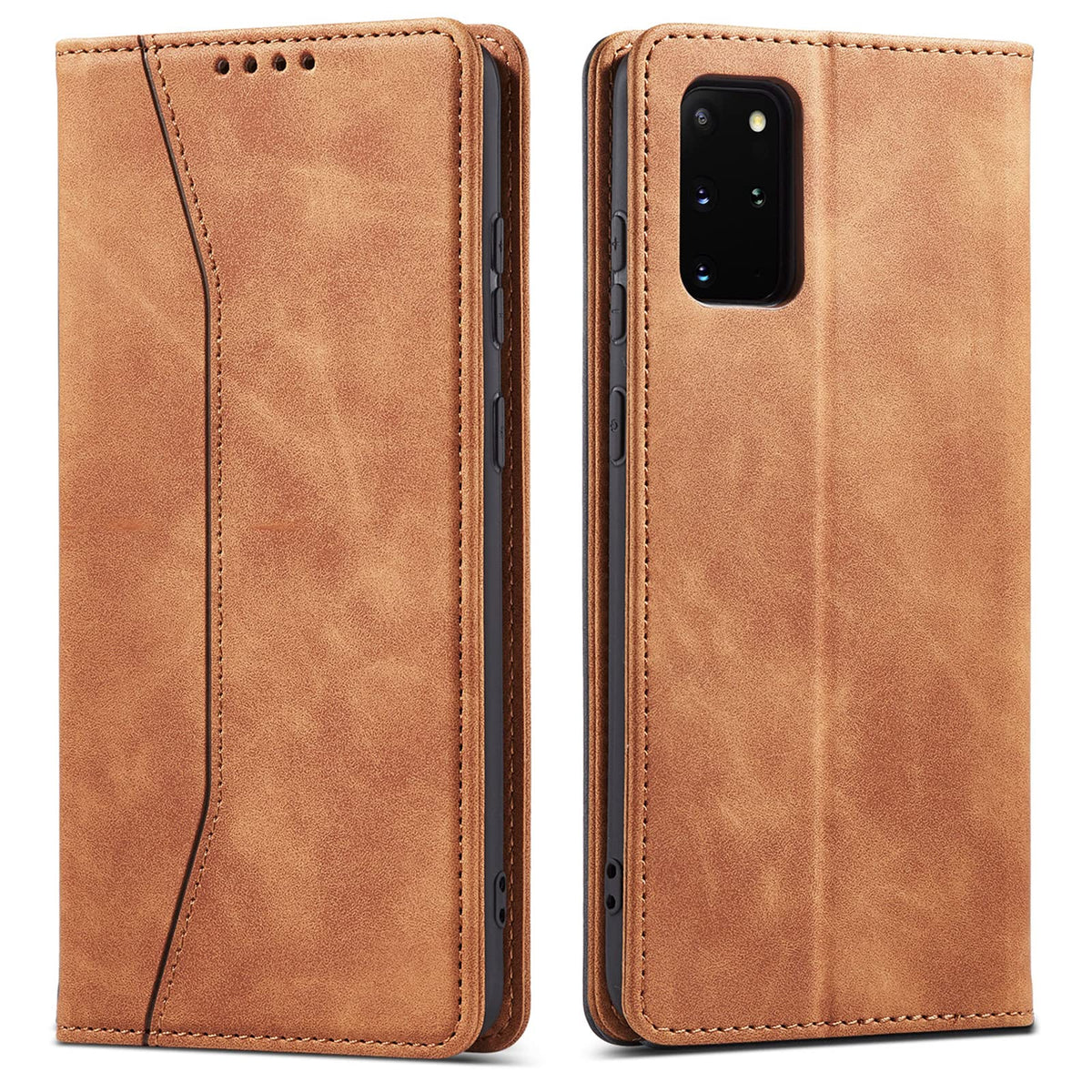 Magnetic genuine leather phone case for Samsung Galaxy S6