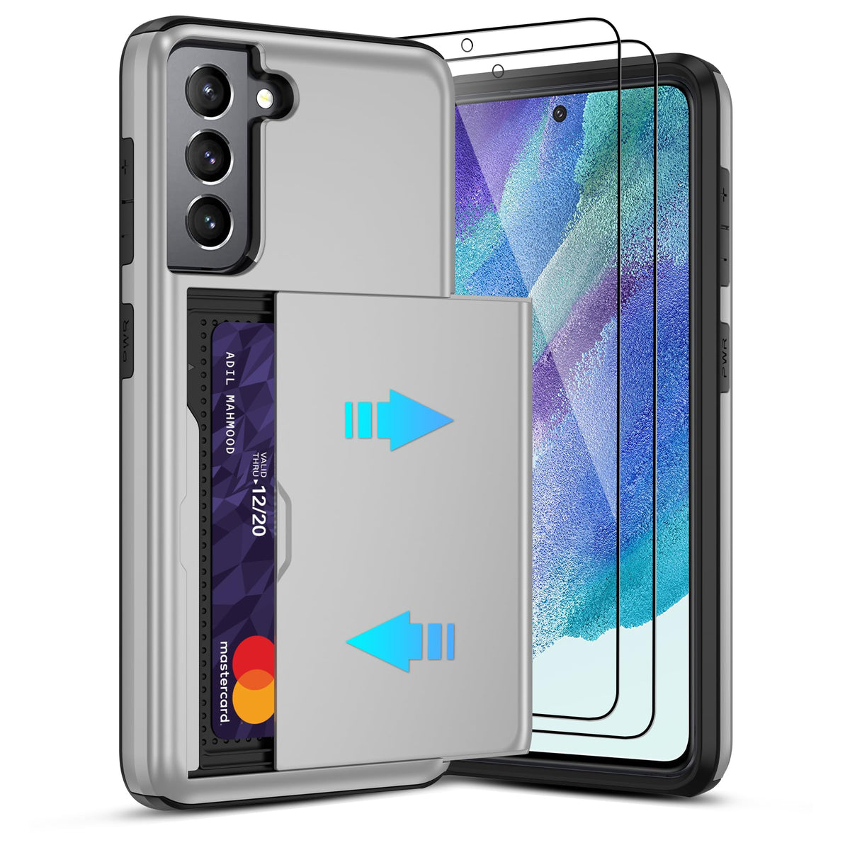 PC+silicone phone case with SIM card slot for Samsung Galaxy A56 5G