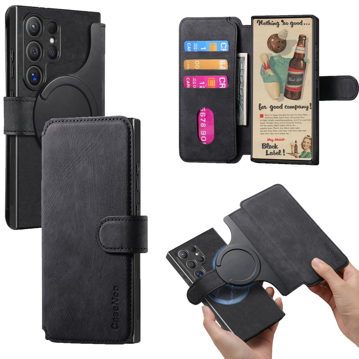 MagSafe Shockproof RFID Wallet Phone Case for Samsung Galaxy S24 Plus
