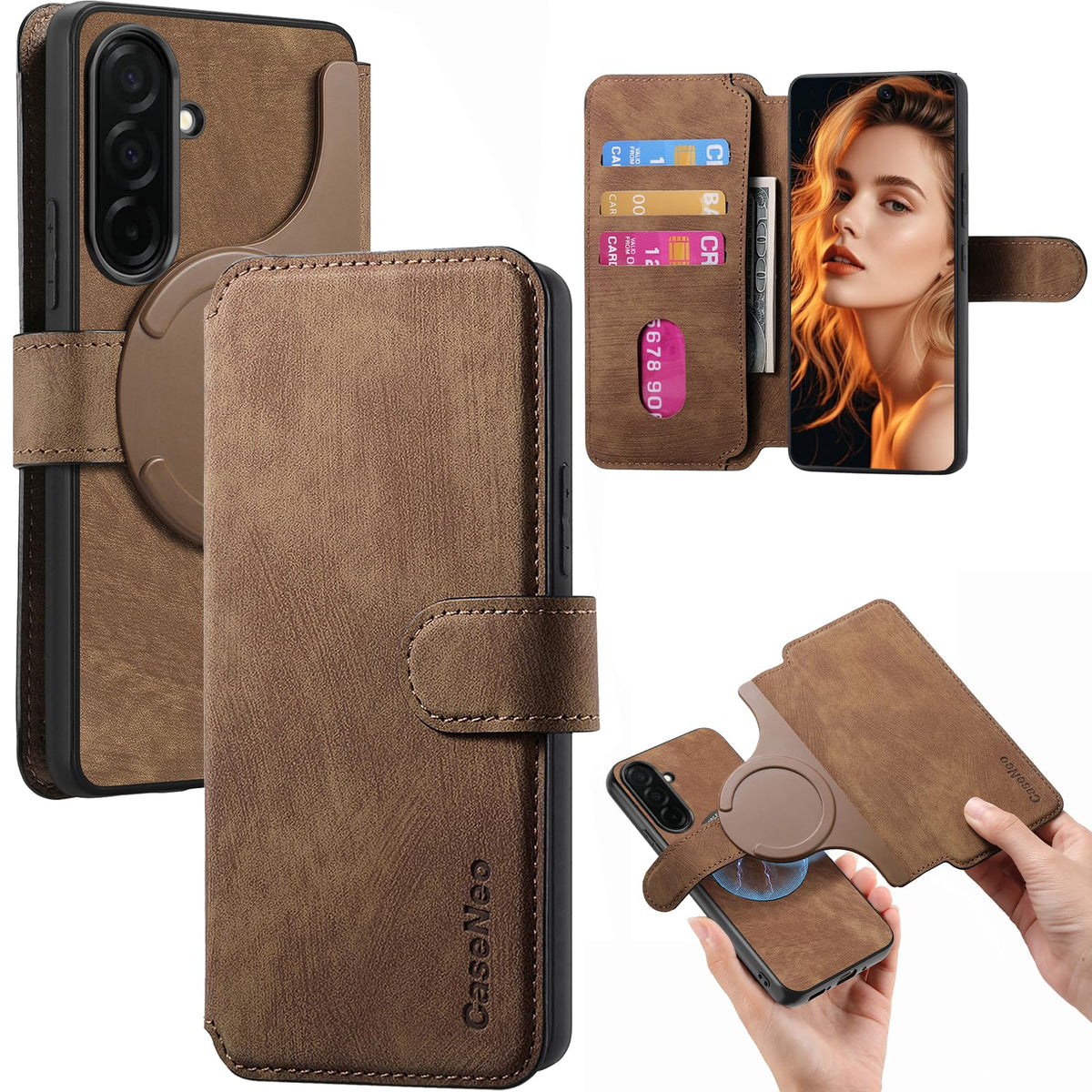MagSafe Shockproof RFID Wallet Phone Case for Samsung Galaxy S24 Plus