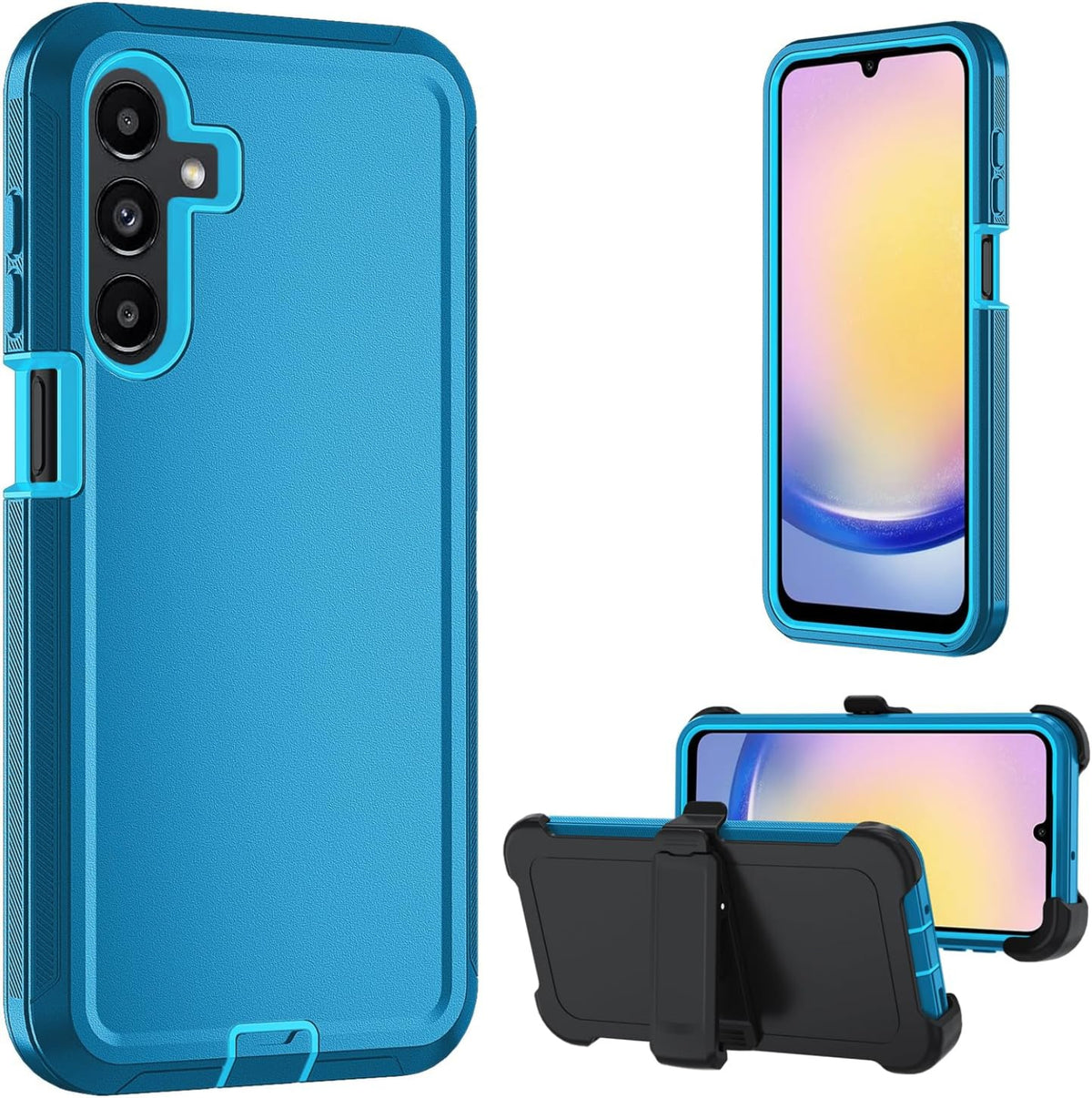 Shock-proof protective case for Samsung Galaxy A17 5G with tempered glass screen protector.