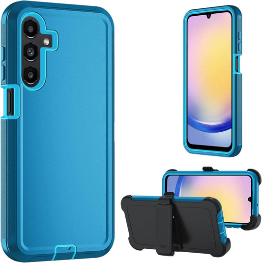 Shock-proof protective case for Samsung Galaxy A17 5G with tempered glass screen protector.