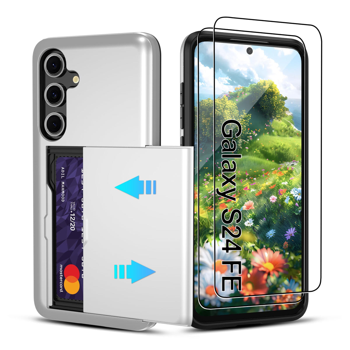 PC+silicone phone case with SIM card slot for Samsung Galaxy A56 5G