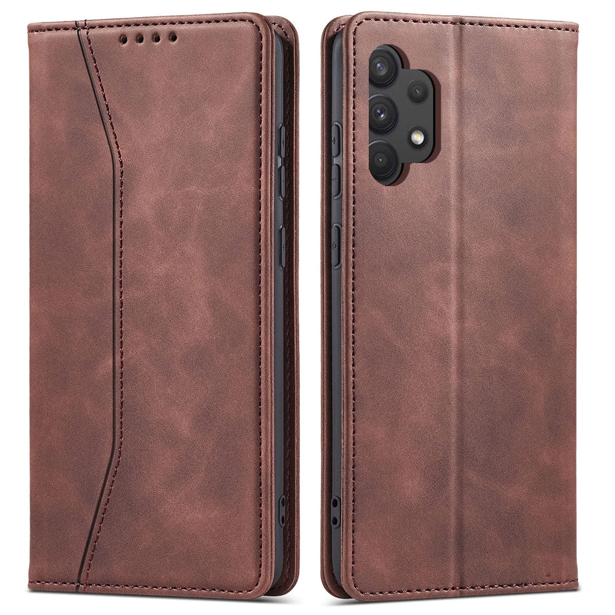 Magnetic genuine leather phone case for Samsung Galaxy S6