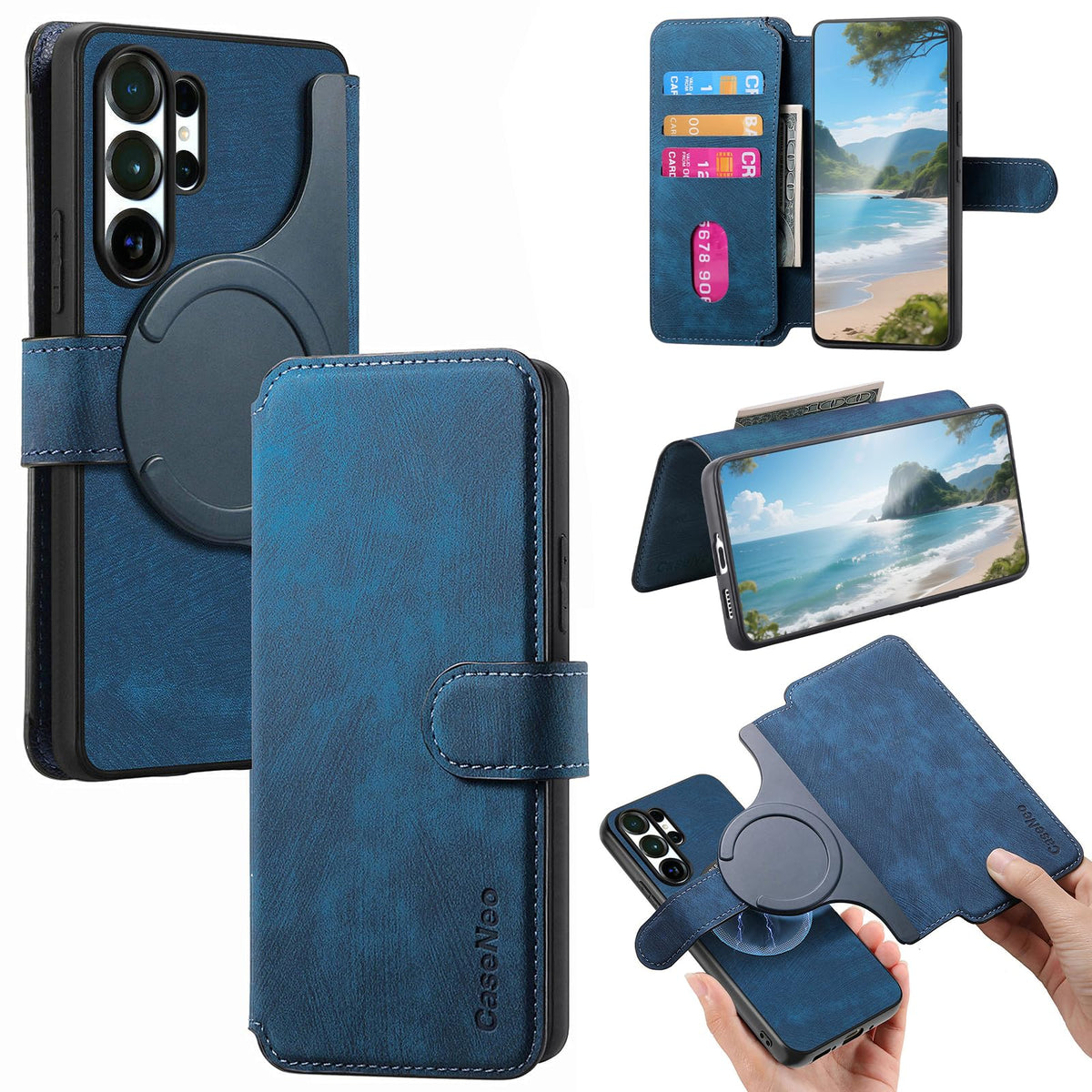 MagSafe Shockproof RFID Wallet Phone Case for Samsung Galaxy S24 Plus