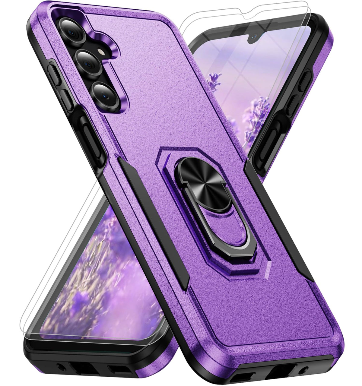 Shockproof phone case for Samsung Galaxy A37 5G with 2 tempered glass screen protectors