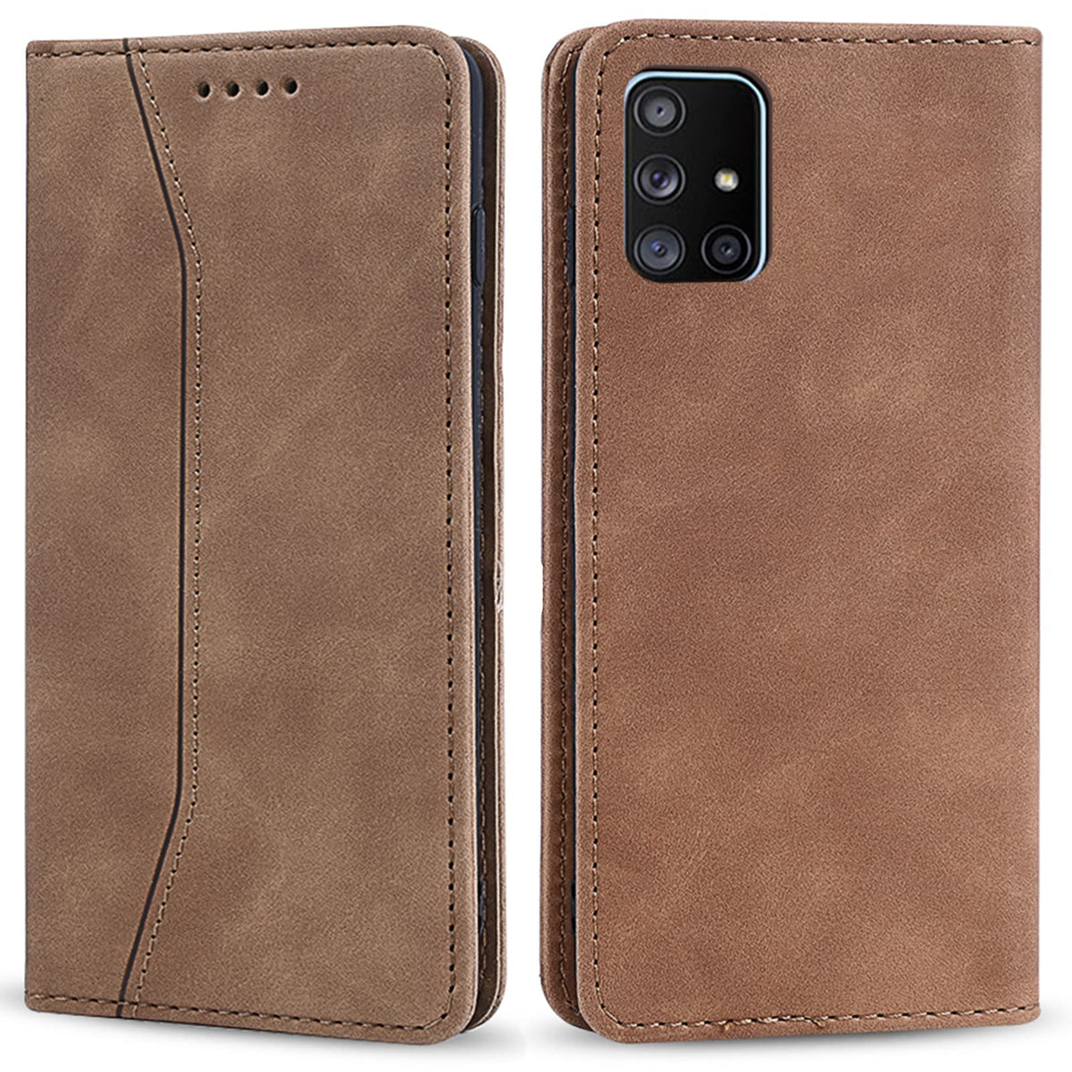 Magnetic genuine leather phone case for Samsung Galaxy S6
