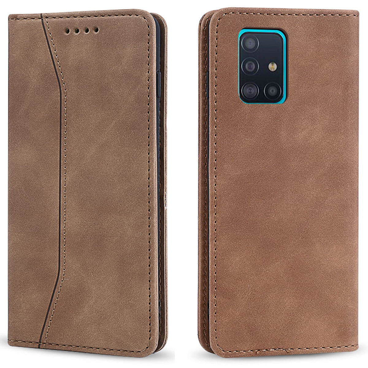 Magnetic genuine leather phone case for Samsung Galaxy S6