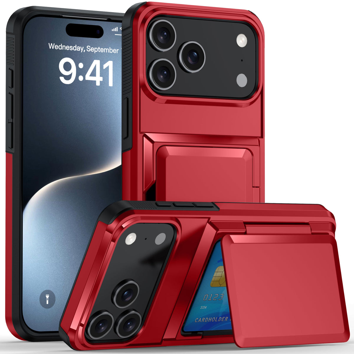 Wallet-style Shockproof phone case with card slot for iPhone 17 Pro