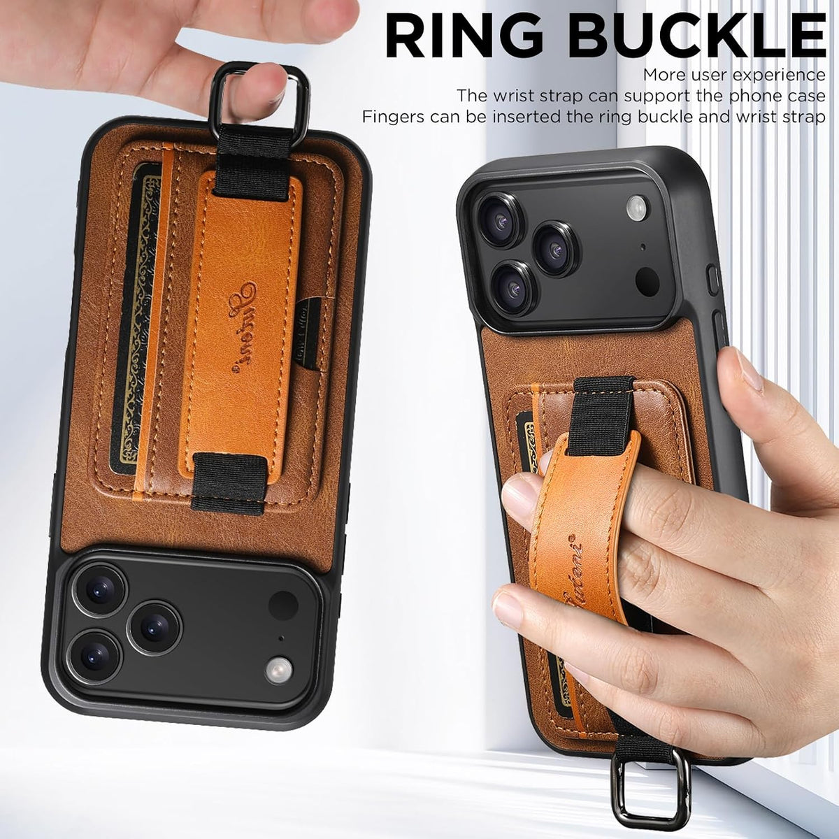 PU leather phone case with card slot for iPhone 17 Pro Max